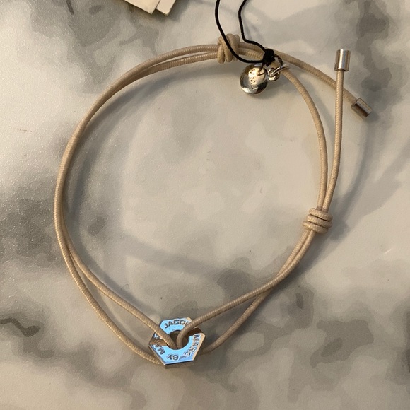 NWT MMJ Oyster Grey & Silver Bolt Corded Friendship Bracelet - Picture 2 of 9